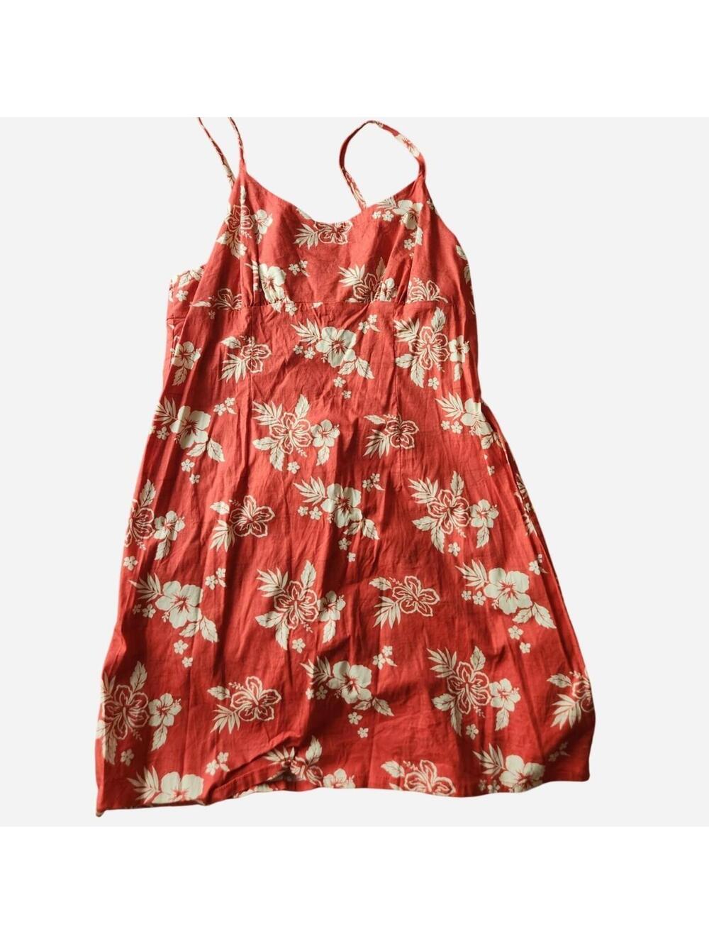 Wild Fable by Target red floral dress with a backless design